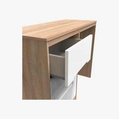 The Range Monaco Ready Assembled Vanity - White Gloss & Bardolino Oak