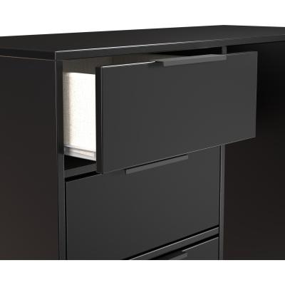 The Range Hong Kong Ready Assembled 4 Drawer Vanity - Black Matt