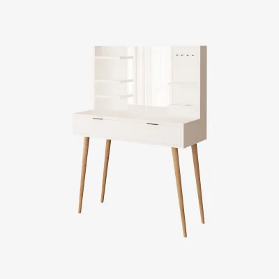 The Range Bella Vanity Dressing Table with Mirror - White