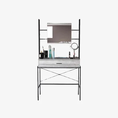 The Range Industrial Dressing Table With Mirror - Grey