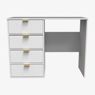 The Range Linear Ready Assembled 4 Drawer Vanity - White Matt