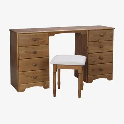 The Range Nordic Dressing Table and Stool - Cherry
