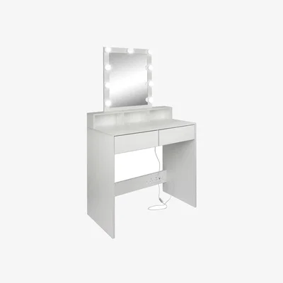 The Range Wooden Dressing Table with LED Lights - White