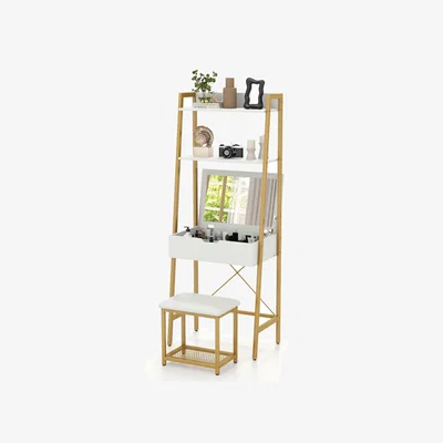 The Range 3-in-1 Vanity Table Set with Mirror  - Gold