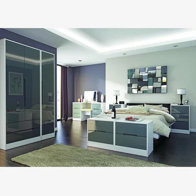 The Range Monaco Ready Assembled Vanity - Grey Gloss & White Matt