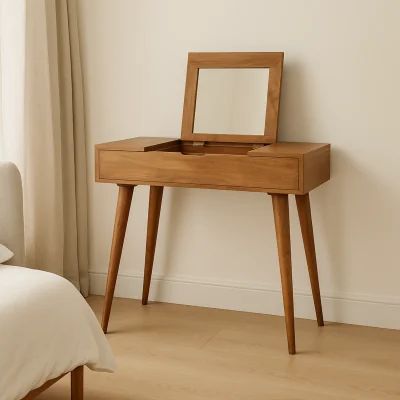 The Range Solid Wood Mini Oak-ish Dressing Table - Brown