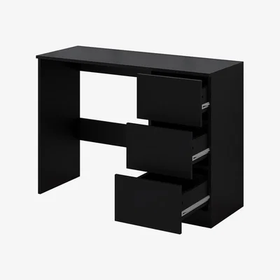 The Range Modern No-Handle Dressing Table - Black