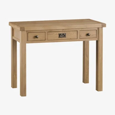 The Range Bisbrooke Country 3 Drawer Dressing Table - Medium Oak