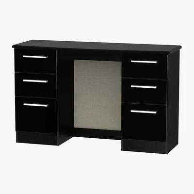 The Range Kensington Ready Assembled Dressing Table Kneehole - Black