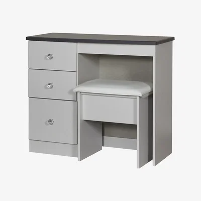 The Range Nancy Vanity Desk And Stool - Grey