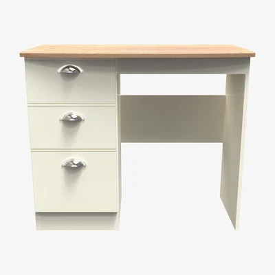 The Range Victoria Ready Assembled Vanity - Cream Ash with Riviera Oak Top
