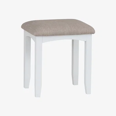 The Range Ashford Dressing Table Stool - Pure White