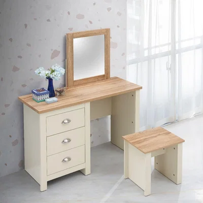 The Range Dressing Table 3 Drawer Set - Cream