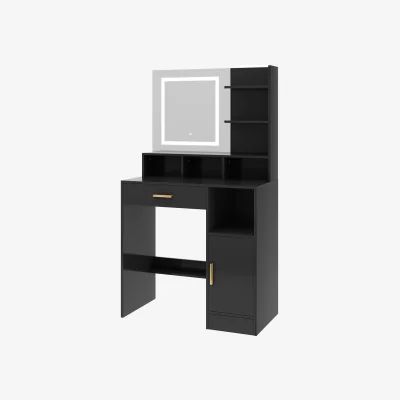 The Range MCC Direct Dressing Table with Adjustable LED Mirror and Storage - Black
