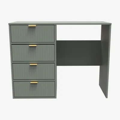 The Range Linear Ready Assembled 4 Drawer Vanity - Reed Green