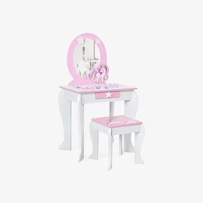 The Range Kids Vanity Table Chair Set - White