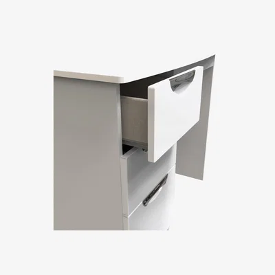 The Range Camden Ready Assembled Vanity - White Gloss & White