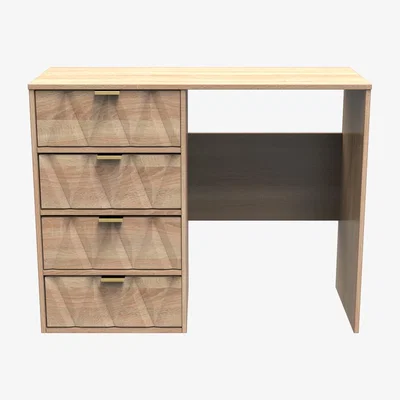 The Range Diamond Ready Assembled 4 Drawer Vanity - Bardolino Oak / Wood Effect
