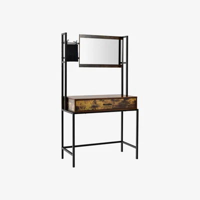 The Range Costway Industrial Vanity Table - Brown