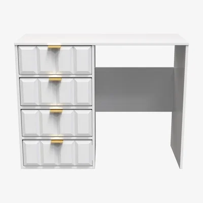 The Range Cube Ready Assembled 4 Drawer Vanity - White Matt / Smooth Matt