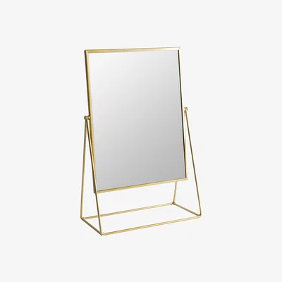 The Range Large Rectangle Dressing Table Mirror - Gold