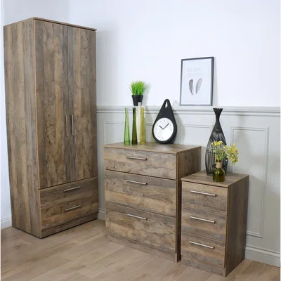 The Range Contrast Ready Assembled Vanity - Vintage Oak