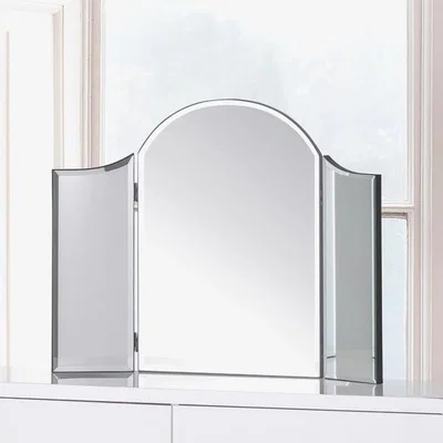 The Range Canto Curved Dressing Table Mirror - White