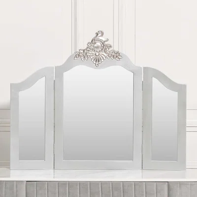 The Range Folding Three Piece Dressing Table Top Mirror - Silver
