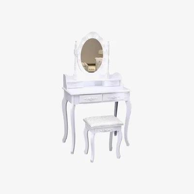 The Range Makeup Table Set - White