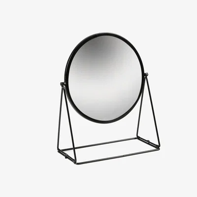 The Range Large Round Dressing Table Mirror - Black