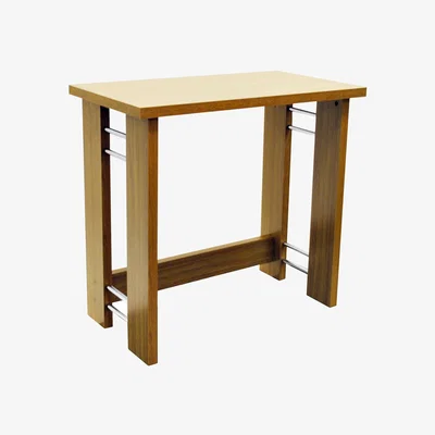The Range Office Desk  Computer Workstation  Dressing Table - Oak - Oak / Silver