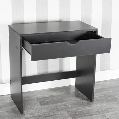 The Range 1 Drawer Wooden Vanity Dressing Table and Computer Desk Multi Functional Bedroom - Black