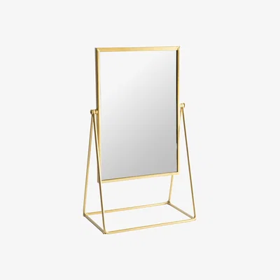 The Range Small Rectangle Dressing Table Mirror - Gold