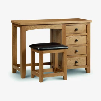The Range Marlborough Single Pedestal Dressing Table - Oak