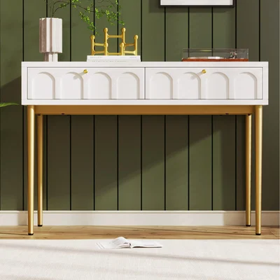 The Range Dressing Table With 2 Drawers 76.5 Cm High - White