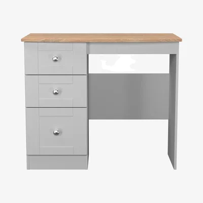 The Range Sussex Ready Assembled 3 Drawer Vanity - Grey Ash & Bardolino Oak