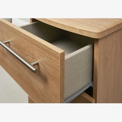 The Range Sherwood Ready Assembled Kneehole - Modern Oak