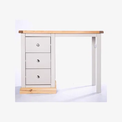 The Range Bomporto 3 Drawer Dressing Table - Grey / Chrome / Knob