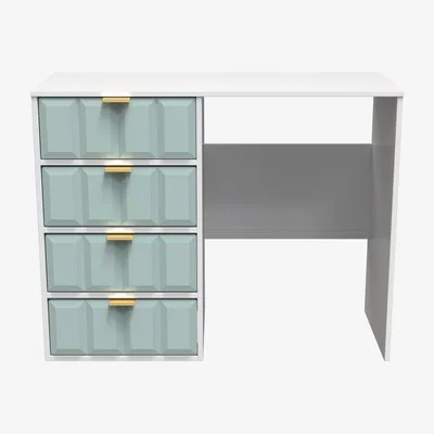 The Range Cube Ready Assembled 4 Drawer Vanity - Duck & White Matt / Smooth Matt