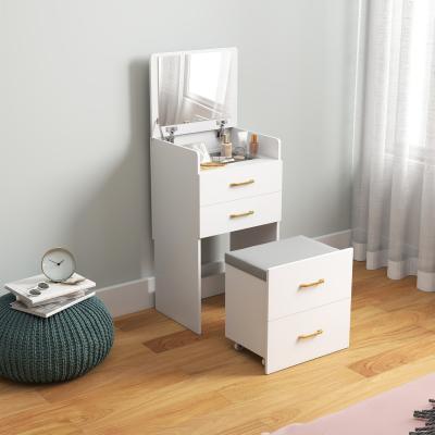 The Range HOMCOM 3 in 1 Dressing Table Vanity Desk with Mirror and Stool - White
