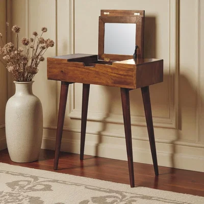 The Range Solid Wood Mini Chestnut Fold Vanity - Brown