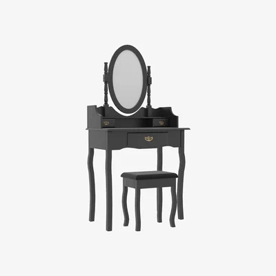 The Range Nishano 3 Drawer Dressing Table - Black