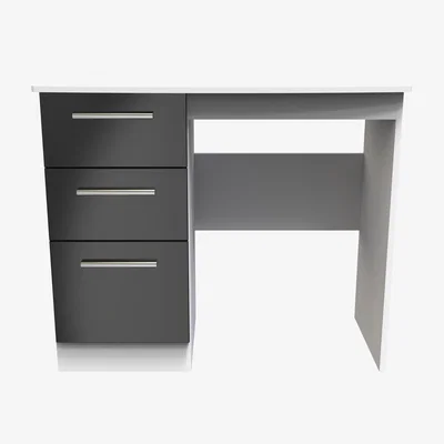 The Range Knightsbridge Ready Assembled Vanity - Black Gloss & White