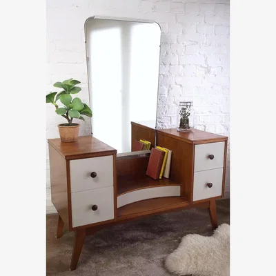 Urban Outfitters Urban Renewal Remade From Vintage Home High Back Dressing Table - Cream ALL at Urban Outfitters