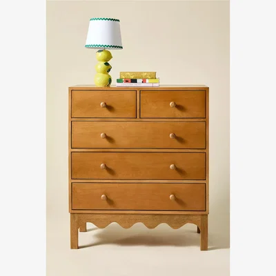 Urban Outfitters Everly Five Drawer Dresser - Brown L: 35.6cm x W: 38.9cm x H: 14.9cm at Urban Outfitters