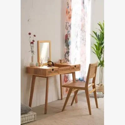 Urban Outfitters Urban Outfitters Marte Light Brown Dressing Table - Brown L: 101.6cm x W: 45.7cm x H: 76.2cm