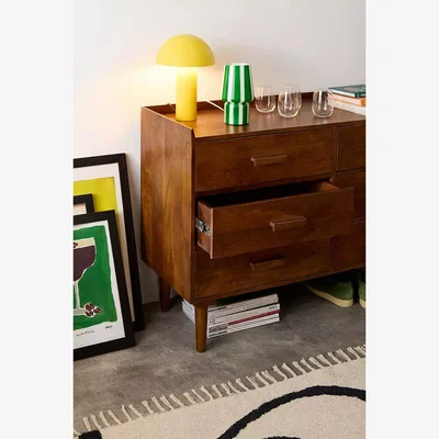 Urban Outfitters Arnold 6-Drawer Dresser - Brown 117cm x 45cm x 80cm at Urban Outfitters