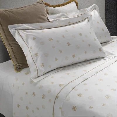 Amara Cavalli Home Jewel Monogram Fitted Bed Sheet Set