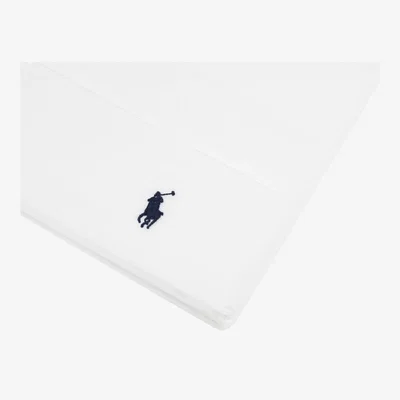 Amara Lauren Home Polo Player Flat Sheet - White