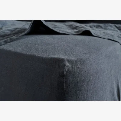 And So To Bed Bedfolk Linen Fitted Sheet